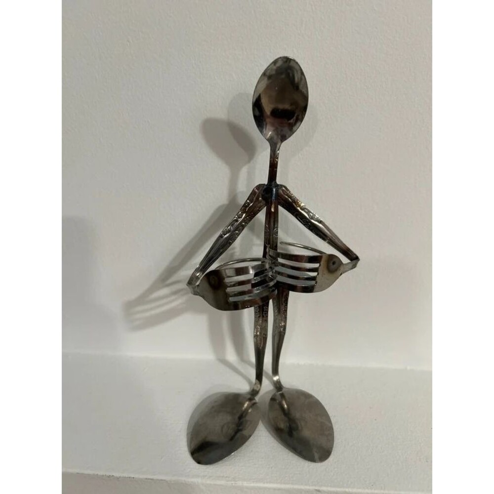 Spoon Man Figurine Metal Sculpture